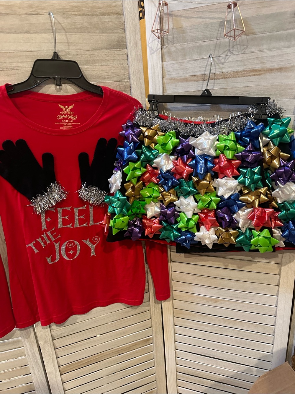 Festive Multicolor Gift Bow Mini Skirt - Women